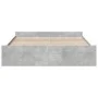 Concrete gray engineered wood bed with drawers 180x200 cm by vidaXL, Beds and slatted bases - Ref: Foro24-3280275, Price: 158...