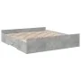 Concrete gray engineered wood bed with drawers 180x200 cm by vidaXL, Beds and slatted bases - Ref: Foro24-3280275, Price: 158...