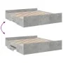 Concrete gray engineered wood bed with drawers 180x200 cm by vidaXL, Beds and slatted bases - Ref: Foro24-3280275, Price: 158...