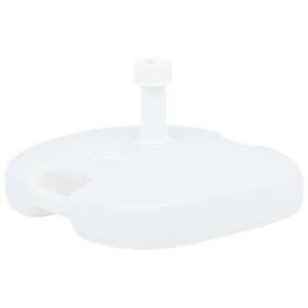 White plastic sand/water fillable parasol base 16 L by vidaXL, Umbrella bases - Ref: Foro24-48773, Price: 27,58 €, Discount: %