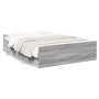 Sonoma gray engineered wood bed with drawers 120x190 cm by vidaXL, Beds and slatted bases - Ref: Foro24-3280326, Price: 138,7...