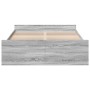 Sonoma gray engineered wood bed with drawers 120x190 cm by vidaXL, Beds and slatted bases - Ref: Foro24-3280326, Price: 138,7...