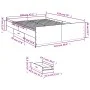 Sonoma gray engineered wood bed with drawers 120x190 cm by vidaXL, Beds and slatted bases - Ref: Foro24-3280326, Price: 134,9...