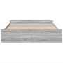 Sonoma gray engineered wood bed with drawers 180x200 cm by vidaXL, Beds and slatted bases - Ref: Foro24-3280277, Price: 164,8...