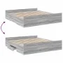 Sonoma gray engineered wood bed with drawers 180x200 cm by vidaXL, Beds and slatted bases - Ref: Foro24-3280277, Price: 162,8...