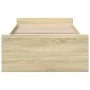 Sonoma oak engineered wood bed with drawers 100x200 cm by vidaXL, Beds and slatted bases - Ref: Foro24-3280330, Price: 115,70...