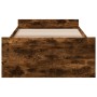 Cama con cajones madera de ingeniería roble ahumado 100x200 cm de vidaXL, Camas y somieres - Ref: Foro24-3280332, Precio: 117...