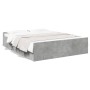 Betongraues Holzwerkstoffbett mit Schubladen 160x200 cm von vidaXL, Betten und Lattenroste - Ref: Foro24-3280282, Preis: 152,...