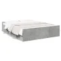 Concrete gray engineered wood bed with drawers 160x200 cm by vidaXL, Beds and slatted bases - Ref: Foro24-3280282, Price: 150...