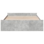 Betongraues Holzwerkstoffbett mit Schubladen 160x200 cm von vidaXL, Betten und Lattenroste - Ref: Foro24-3280282, Preis: 152,...