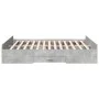 Concrete gray engineered wood bed with drawers 160x200 cm by vidaXL, Beds and slatted bases - Ref: Foro24-3280282, Price: 150...
