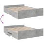 Betongraues Holzwerkstoffbett mit Schubladen 160x200 cm von vidaXL, Betten und Lattenroste - Ref: Foro24-3280282, Preis: 152,...