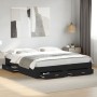 Black engineered wood bed frame with drawers 180x200 cm by vidaXL, Beds and slatted bases - Ref: Foro24-3280364, Price: 186,0...