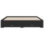 Black engineered wood bed frame with drawers 180x200 cm by vidaXL, Beds and slatted bases - Ref: Foro24-3280364, Price: 186,3...