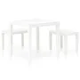 Gartentisch mit 2 weißen Kunststoffbänken von vidaXL, Gartensets - Ref: Foro24-48777, Preis: 86,64 €, Rabatt: %