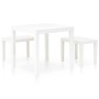 Mesa de jardín con 2 bancos plástico blanco de vidaXL, Conjuntos de jardín - Ref: Foro24-48777, Precio: 87,52 €, Descuento: %
