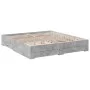 Concrete gray engineered wood bed with drawers 180x200 cm by vidaXL, Beds and slatted bases - Ref: Foro24-3280366, Price: 207...