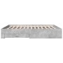 Betongraues Holzwerkstoffbett mit Schubladen 180x200 cm von vidaXL, Betten und Lattenroste - Ref: Foro24-3280366, Preis: 210,...