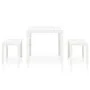 Gartentisch mit 2 weißen Kunststoffbänken von vidaXL, Gartensets - Ref: Foro24-48777, Preis: 86,64 €, Rabatt: %