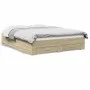 Cama con cajones madera ingeniería roble Sonoma 150x200 cm de vidaXL, Camas y somieres - Ref: Foro24-3280379, Precio: 193,27 ...