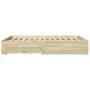 Cama con cajones madera ingeniería roble Sonoma 150x200 cm de vidaXL, Camas y somieres - Ref: Foro24-3280379, Precio: 193,27 ...