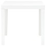 Mesa de jardín con 2 bancos plástico blanco de vidaXL, Conjuntos de jardín - Ref: Foro24-48777, Precio: 87,52 €, Descuento: %