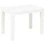 Gartentisch mit 2 weißen Kunststoffbänken von vidaXL, Gartensets - Ref: Foro24-48777, Preis: 86,64 €, Rabatt: %