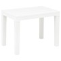 Mesa de jardín con 2 bancos plástico blanco de vidaXL, Conjuntos de jardín - Ref: Foro24-48777, Precio: 87,52 €, Descuento: %