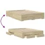 Sonoma oak engineered wood bed with drawers 120x200 cm by vidaXL, Beds and slatted bases - Ref: Foro24-3280393, Price: 181,60...