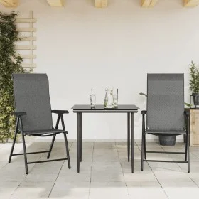 Faltbare Gartenstühle, 2 Stück, graues Kunststoff-Rattan von vidaXL, Gartenstühle - Ref: Foro24-4007140, Preis: 130,64 €, Rab...