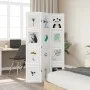 Three-panel solid Paulownia wood room divider screen in white. by vidaXL, Room dividers - Ref: Foro24-358686, Price: 98,82 €,...