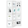 Three-panel solid Paulownia wood room divider screen in white. by vidaXL, Room dividers - Ref: Foro24-358686, Price: 107,48 €...