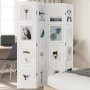Biombo separador de 4 paneles madera maciza Paulownia blanco by vidaXL, Room dividers - Ref: Foro24-358690, Price: 128,84 €, ...