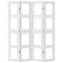 Biombo separador de 4 paneles madera maciza Paulownia blanco by vidaXL, Room dividers - Ref: Foro24-358690, Price: 139,40 €, ...