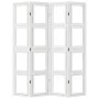 Biombo separador de 4 paneles madera maciza Paulownia blanco by vidaXL, Room dividers - Ref: Foro24-358690, Price: 128,84 €, ...