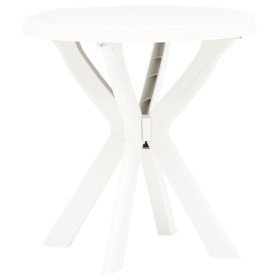 Mesa bistro blanca plástico Ø70 cm de vidaXL, Mesas de jardín - Ref: Foro24-48796, Precio: 51,72 €, Descuento: %