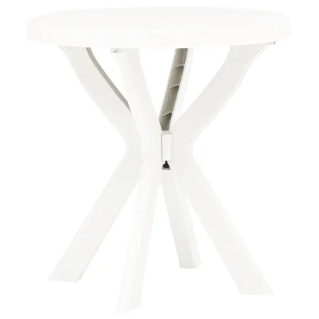 Mesa bistro blanca plástico Ø70 cm de vidaXL, Mesas de jardín - Ref: Foro24-48796, Precio: 58,83 €, Descuento: %