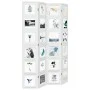 Biombo separador de 4 paneles madera maciza Paulownia blanco by vidaXL, Room dividers - Ref: Foro24-358692, Price: 128,80 €, ...