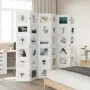 Biombo separador de 6 paneles madera maciza Paulownia blanco by vidaXL, Room dividers - Ref: Foro24-358699, Price: 212,57 €, ...