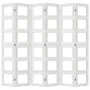 Biombo separador de 6 paneles madera maciza Paulownia blanco by vidaXL, Room dividers - Ref: Foro24-358699, Price: 212,57 €, ...