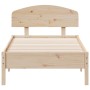 Estructura de cama con cabecero madera maciza pino 90x190 cm de vidaXL, Camas y somieres - Ref: Foro24-3207237, Precio: 119,7...