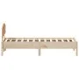 Bed frame with solid pine wood headboard 90x190 cm by vidaXL, Beds and slatted bases - Ref: Foro24-3207237, Price: 118,28 €, ...