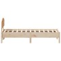 Estructura de cama con cabecero madera maciza pino 90x190 cm de vidaXL, Camas y somieres - Ref: Foro24-3207237, Precio: 119,7...