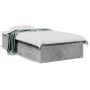 Cama con cajones madera de ingeniería gris hormigón 75x190 cm de vidaXL, Camas y somieres - Ref: Foro24-3280443, Precio: 104,...