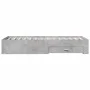 Concrete gray engineered wood bed with drawers 75x190 cm by vidaXL, Beds and slatted bases - Ref: Foro24-3280443, Price: 103,...