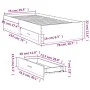 Concrete gray engineered wood bed with drawers 75x190 cm by vidaXL, Beds and slatted bases - Ref: Foro24-3280443, Price: 103,...