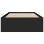 Black engineered wood bed with drawers 75x190 cm by vidaXL, Beds and slatted bases - Ref: Foro24-3280441, Price: 106,17 €, Di...