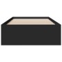 Cama con cajones madera de ingeniería negra 75x190 cm de vidaXL, Camas y somieres - Ref: Foro24-3280441, Precio: 109,01 €, De...