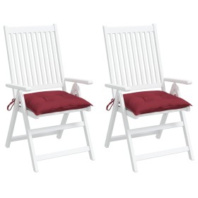 Cojines de palets de jardín 2 uds Oxford rojo tinto 50x50x7 cm by vidaXL, Cushions for chairs and sofas - Ref: Foro24-361534,...