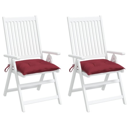 Cojines de palets de jardín 2 uds Oxford rojo tinto 50x50x7 cm by vidaXL, Cushions for chairs and sofas - Ref: Foro24-361534,...